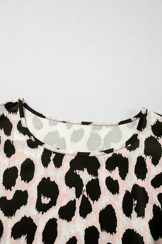Leopard Print Flutter Sleeve Top