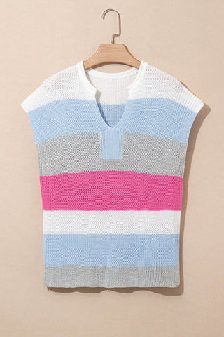 V-Neck Sweater Top - Blue