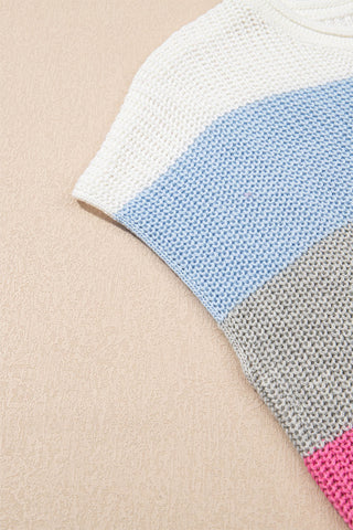 V-Neck Sweater Top - Blue
