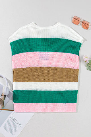 V-Neck Sweater Top - Green