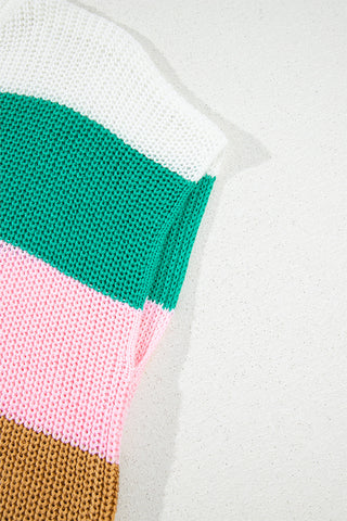 V-Neck Sweater Top - Green