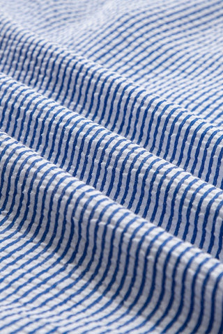 Coastal Breeze Lace and Stripes Top - Blue