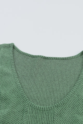 Herringbone Style Top - Green