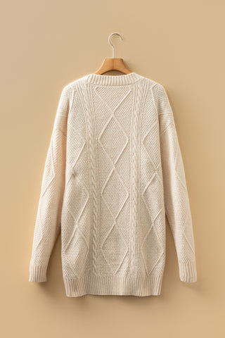 Fall Sweater Dress - Cream