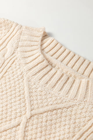 Fall Sweater Dress - Cream