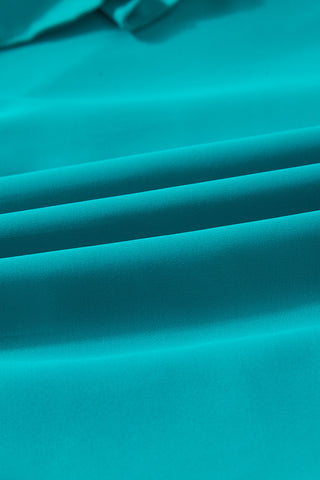 One Shoulder Ruffle Suit - Aqua