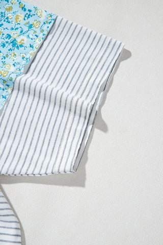 A Touch of Floral Striped Top