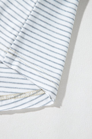 A Touch of Floral Striped Top