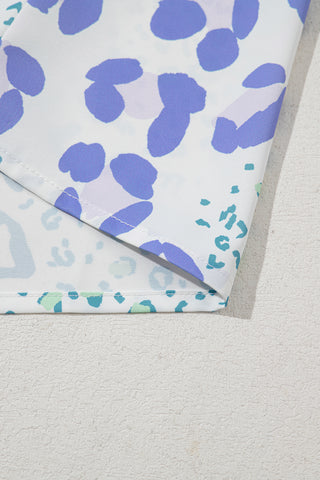 Shades of Blue Leopard Print Top