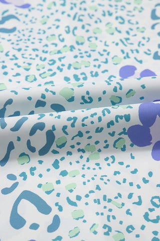 Shades of Blue Leopard Print Top