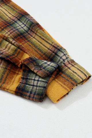Frayed Flannel Jacket - Orange