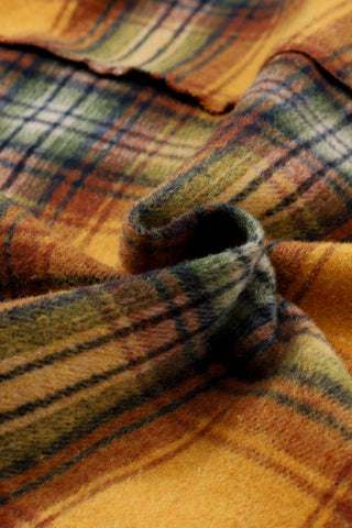 Frayed Flannel Jacket - Orange