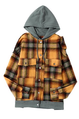 Frayed Flannel Jacket - Orange