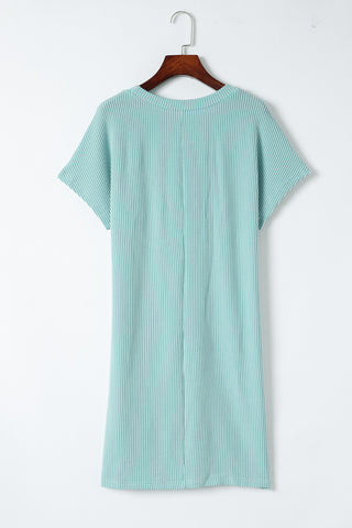 Textured Shift Dress - Mint