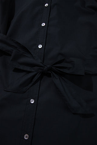 Classic Belted Dress - Black
