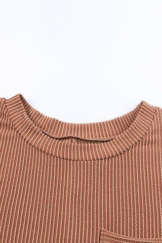 Textured Shift Dress - Mocha