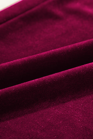 Velour Pants - Burgundy