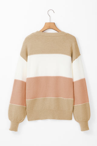 Apple Orchard Saturday Sweater - Peach and Mocha