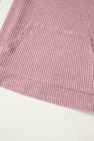Henley Top with Pockets - Pink