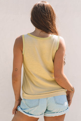 Metallic Trim Tank - Gold