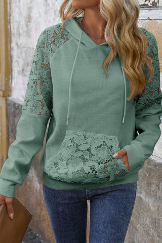 Thermal Lace Hoodie - Mint