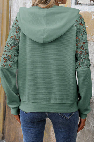 Thermal Lace Hoodie - Mint