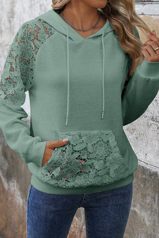 Thermal Lace Hoodie - Mint