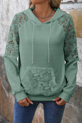 Thermal Lace Hoodie - Mint