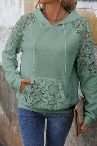 Thermal Lace Hoodie - Mint