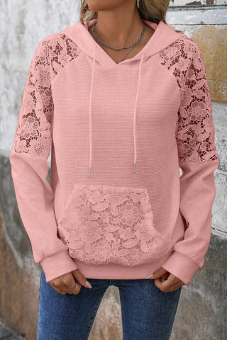 Thermal Lace Hoodie - Pink