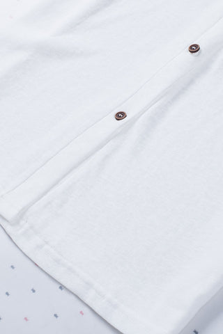 Lightweight Button Up Cardigan - White