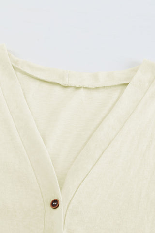 Lightweight Button Up Cardigan - Beige