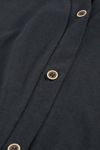 Lightweight Button Up Cardigan - Black