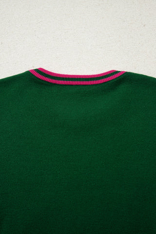 Peacock Petals Sweater - Green - Ships Wednesday