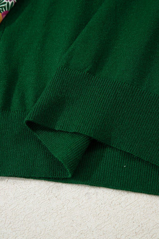 Peacock Petals Sweater - Green - Ships Wednesday
