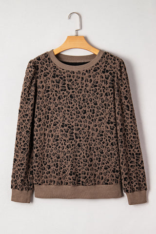 Textured Leopard Top