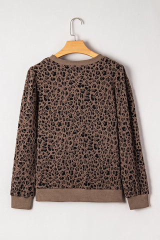 Textured Leopard Top