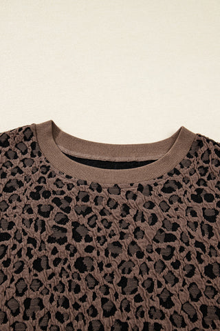 Textured Leopard Top