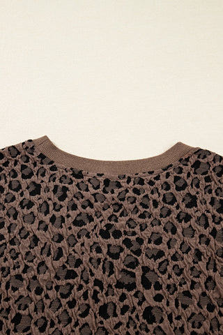 Textured Leopard Top