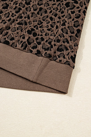 Textured Leopard Top