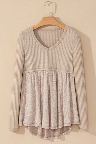 Taupe Baby Doll Top