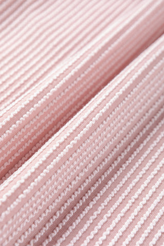 Textured Short Sleeve Top - Light Pink