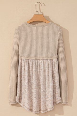 Taupe Baby Doll Top