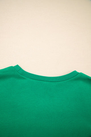 Holly Jolly Sweatshirt - Green and Pink - Ships Wednesday