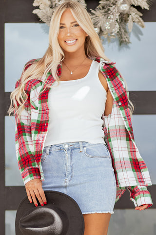 Christmas Flannel Shirt - Red and Green