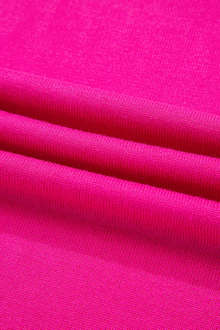 Contrast Summer Sweater - Hot Pink