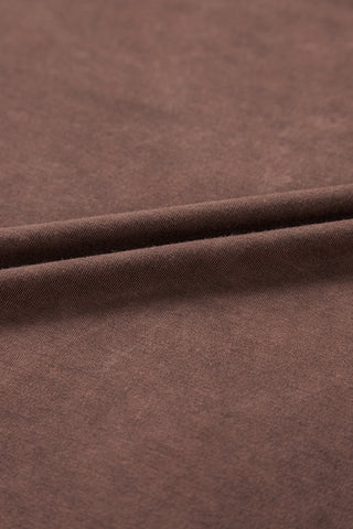 Mineral Washed Top - Brown