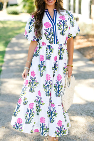 Poppy Midi Dress - White