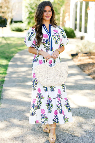 Poppy Midi Dress - White