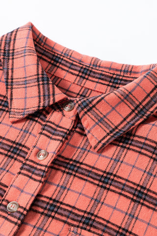 Long Flannel Button Up Shirt